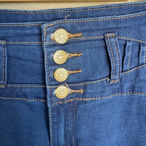 TUSH PUSH Jeans Women's Blue Jeans Size 17 High Waisted Retro Stretch - Picture 2 of 16